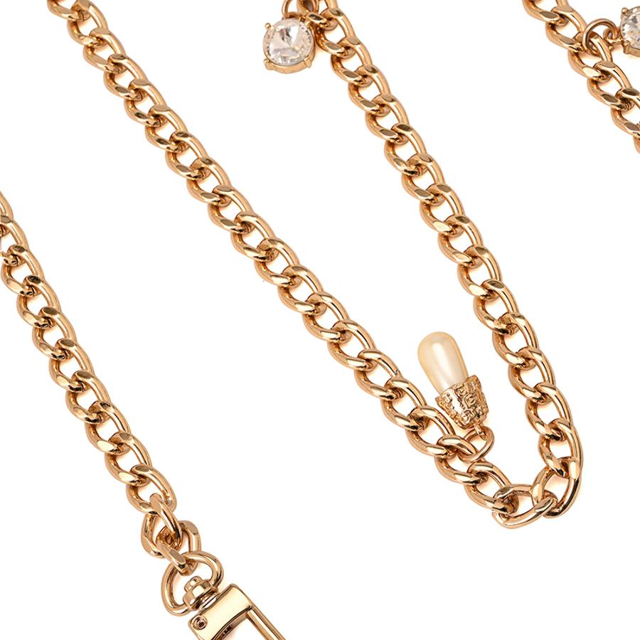 Chain Belt With Crystals and Pearls