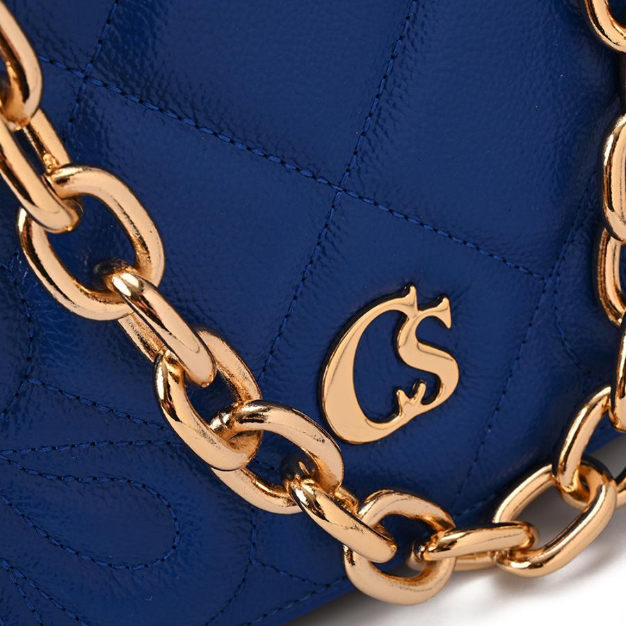 Quilted Bag Chain Blue