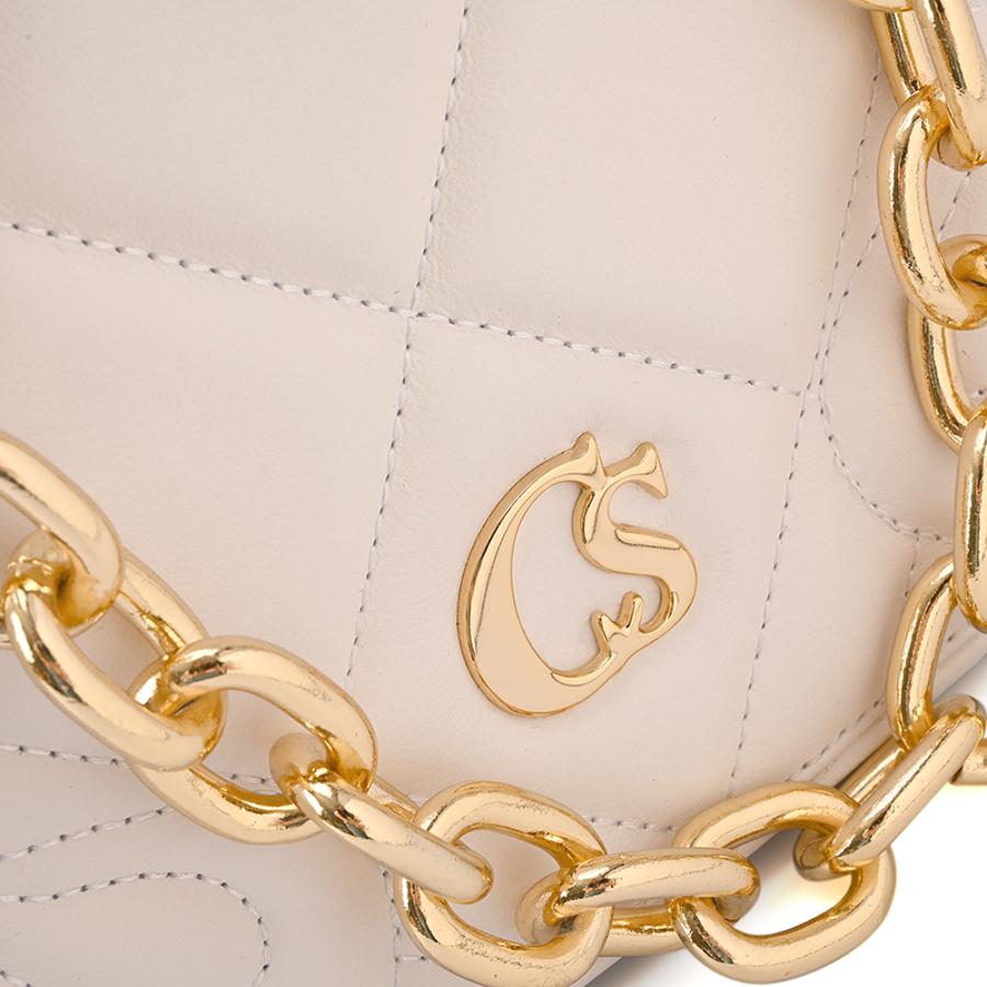 Quilted Bag Chain Bianco