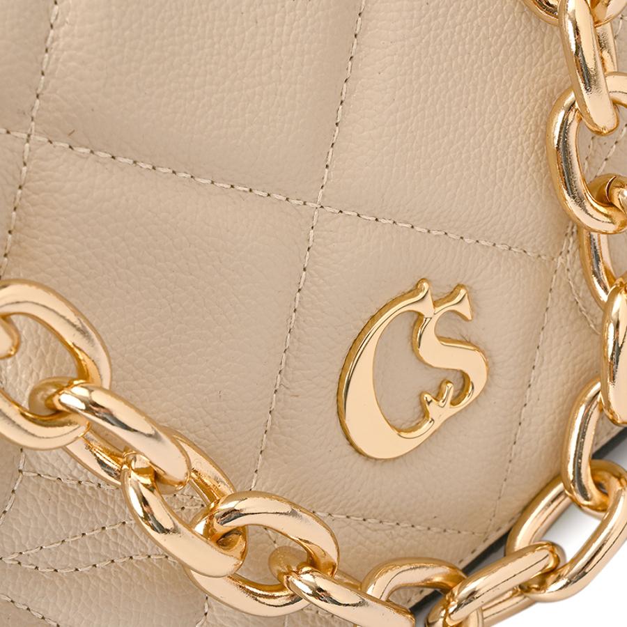 Quilted Bag Chain Off-White