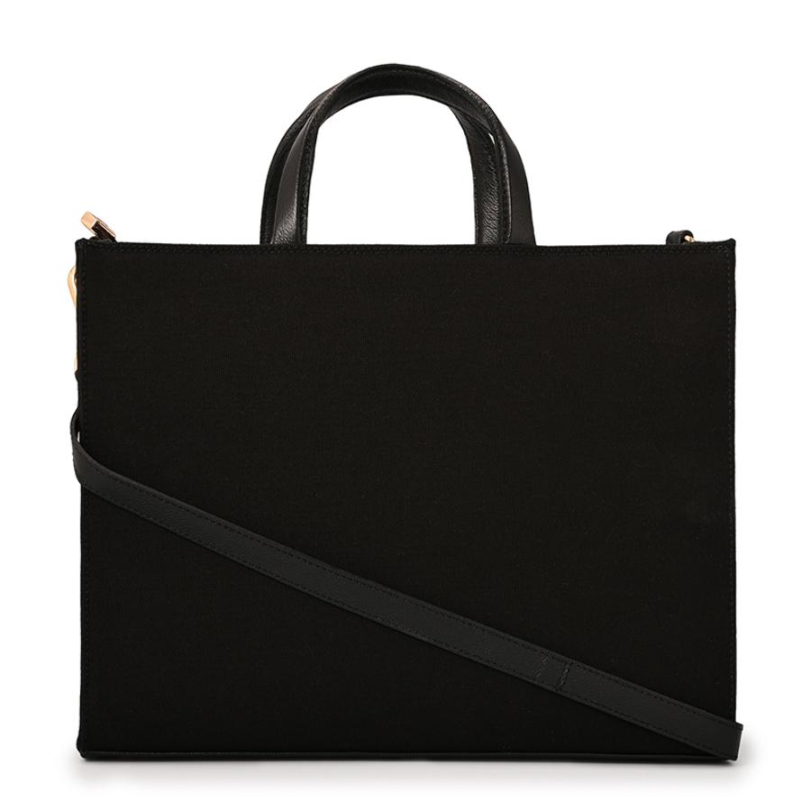 Black Embroidered Tote Bag Carmen Steffens