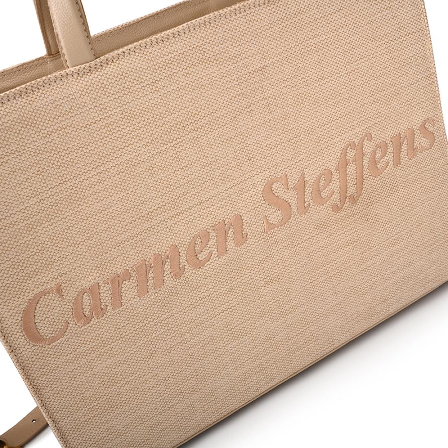 Hazelnut Embroidered Tote Bag Carmen Steffens