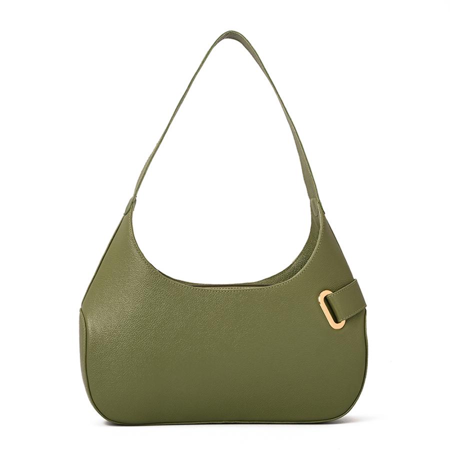 Hobo Bag Golden Clasp Military