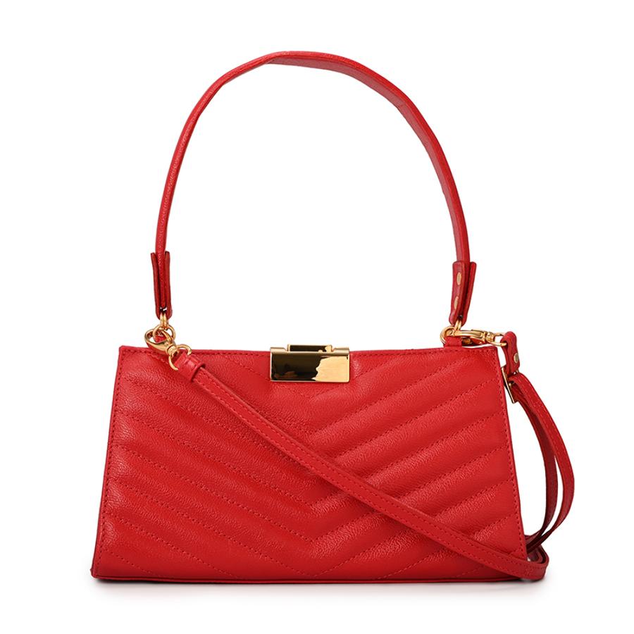 Red Ruby Quilted Shoulder Bag