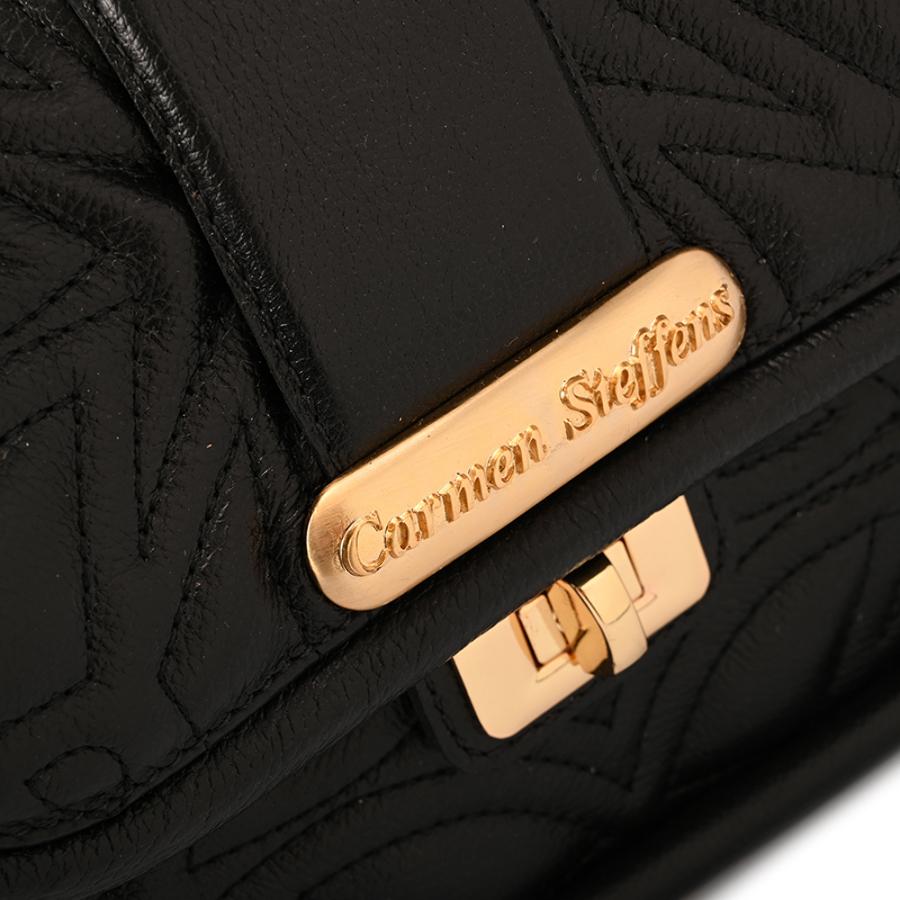 Black Top Handle Bag