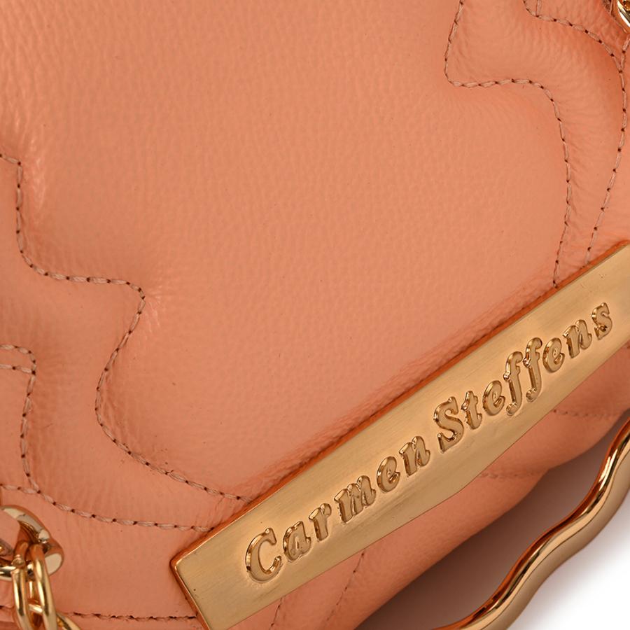 Quilted Bag Chain Peach