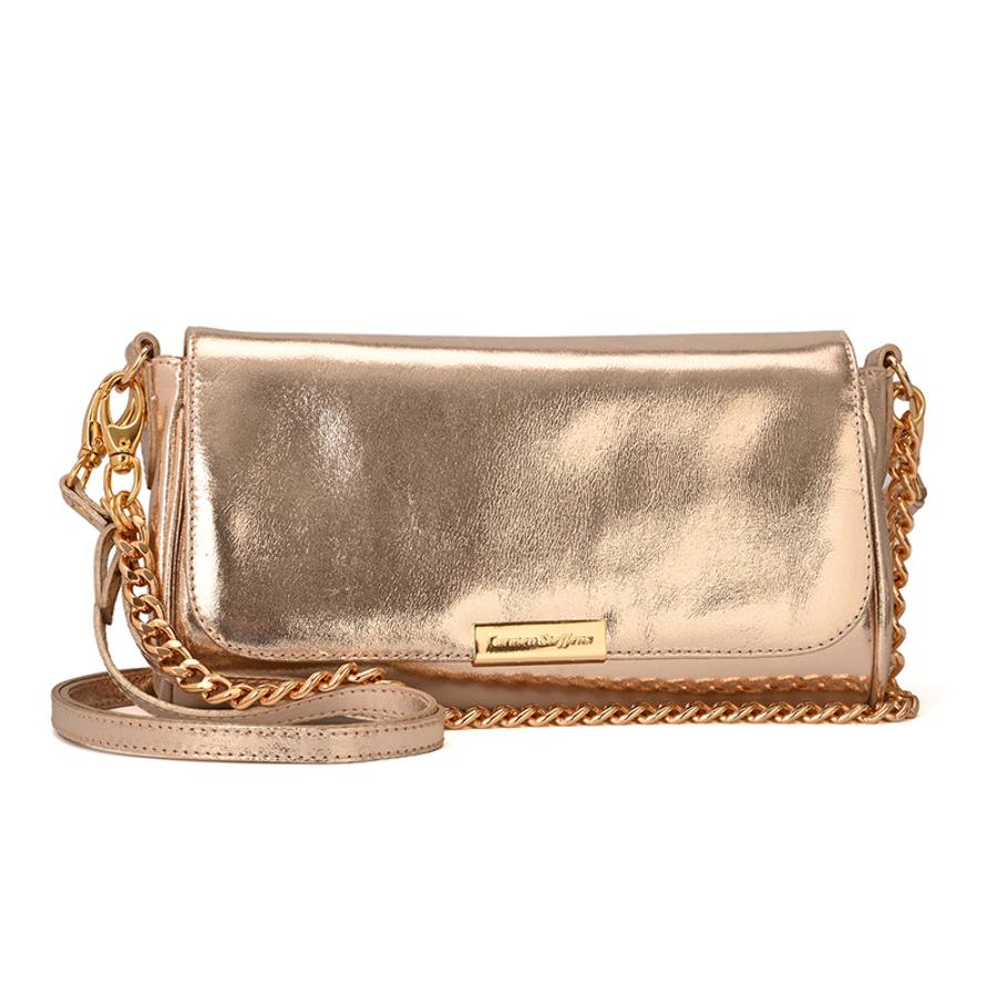 Golden Gold Baguette Bag