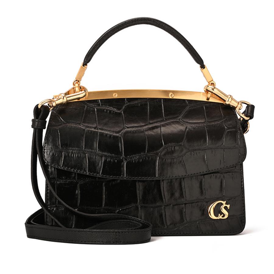 Black Double-Sided Leather Bag