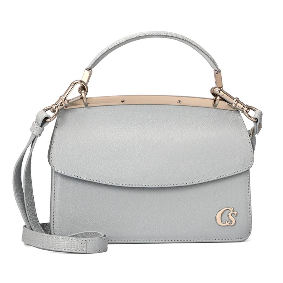 Sky Blue Double-Sided Leather Bag