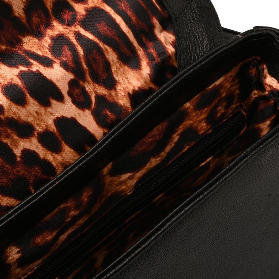 Top Handle Bag Flower Black