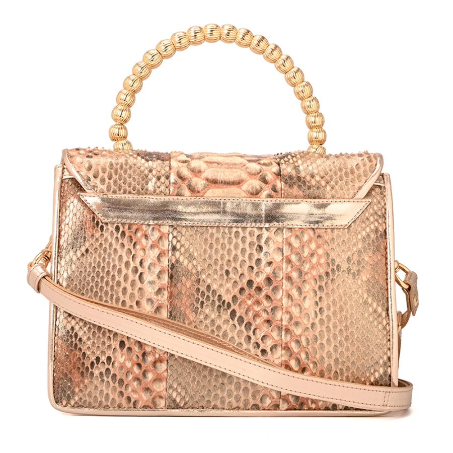 Crossbody Handbag Golden Glacé Python