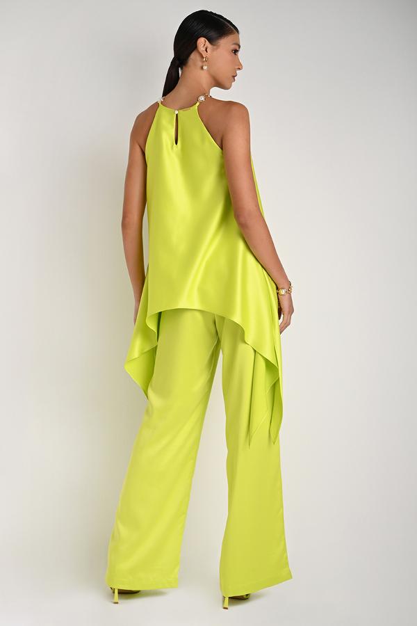 Asymmetric Hem Blouse Garden