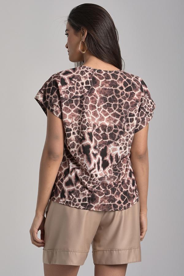 Printed Armhole Cut Blouse