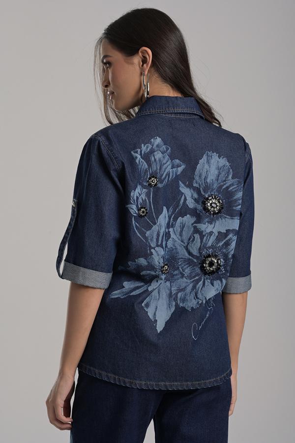 Jeans Shirt Flower