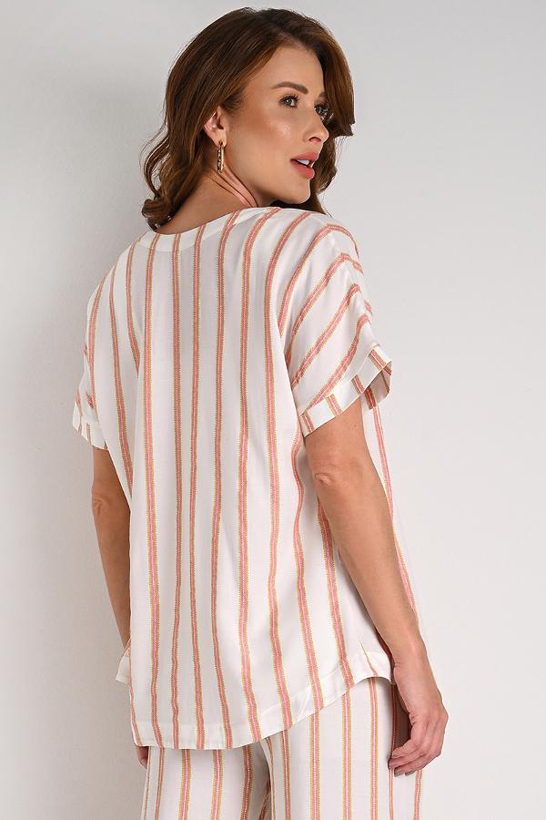 Elongated Shirt with Rounded Hem