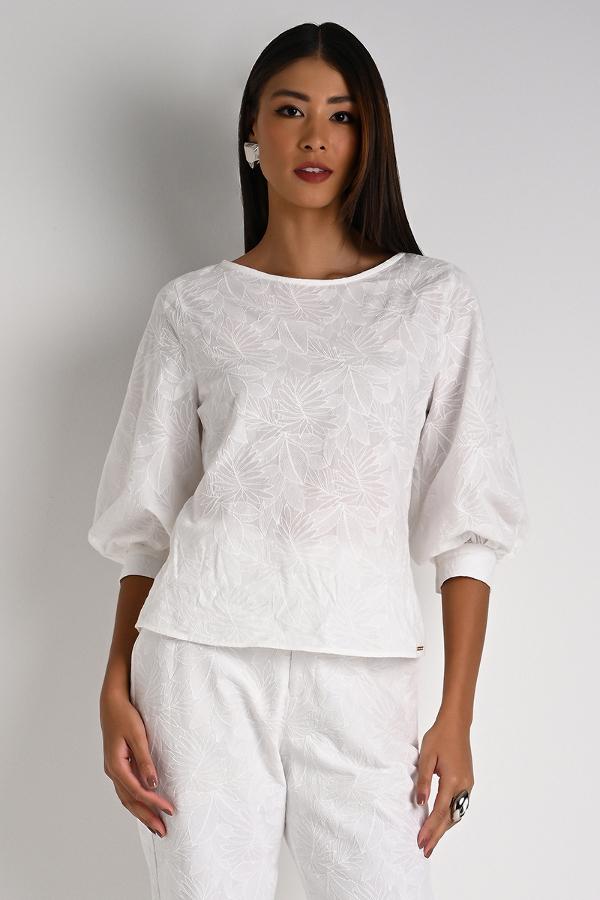 Puff Sleeve Blouse Off-White