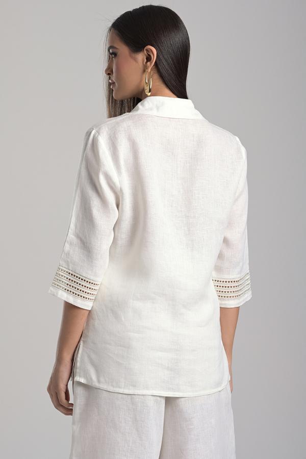 Off-white Linen Blouse
