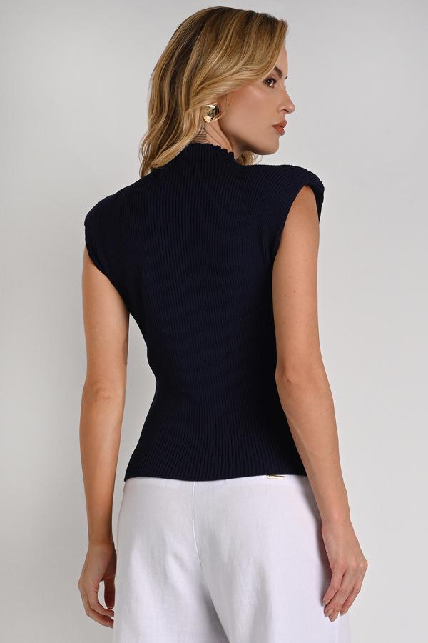 Nefertiti Shoulder Pad Blouse