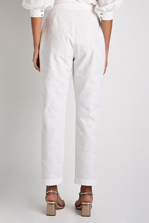 Straight Off-White Pants