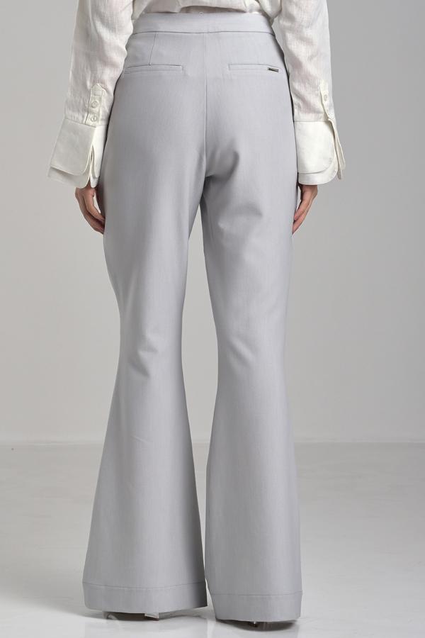Gray Tailored Flare Pants