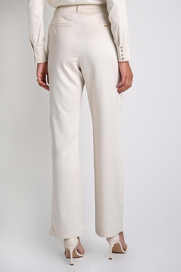 Classic Pleated Off-White Pants