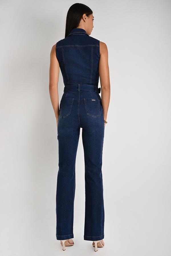 Slim Denim Jumpsuit