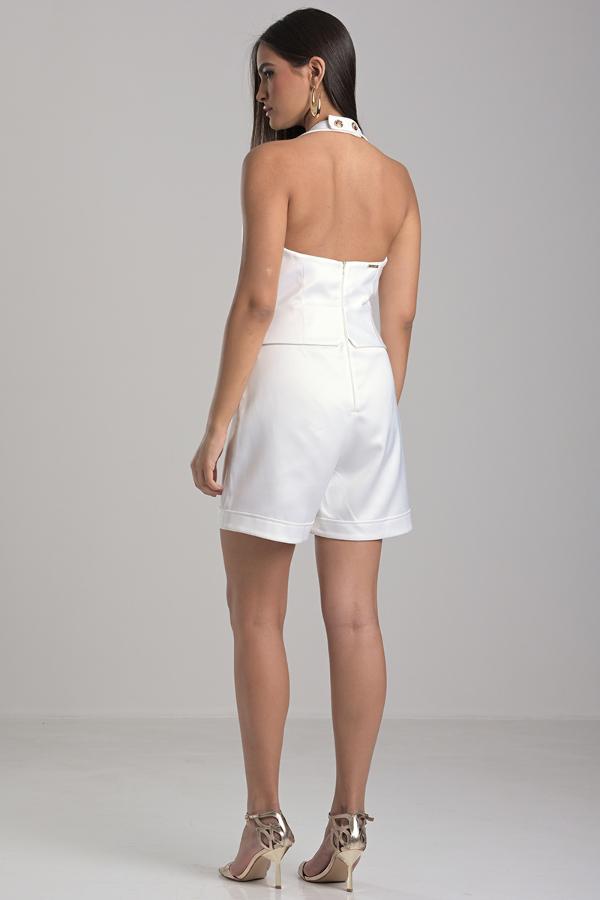 Off-white Halter Neck Romper