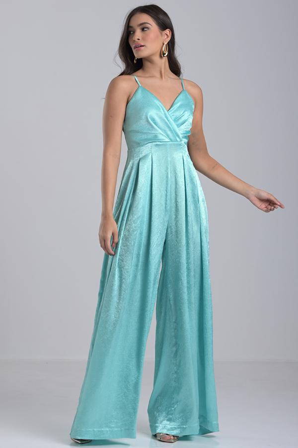 Green Soft Palazzo Jumpsuit