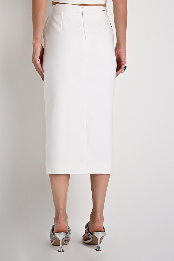 Midi Luxury Off-White Skirt