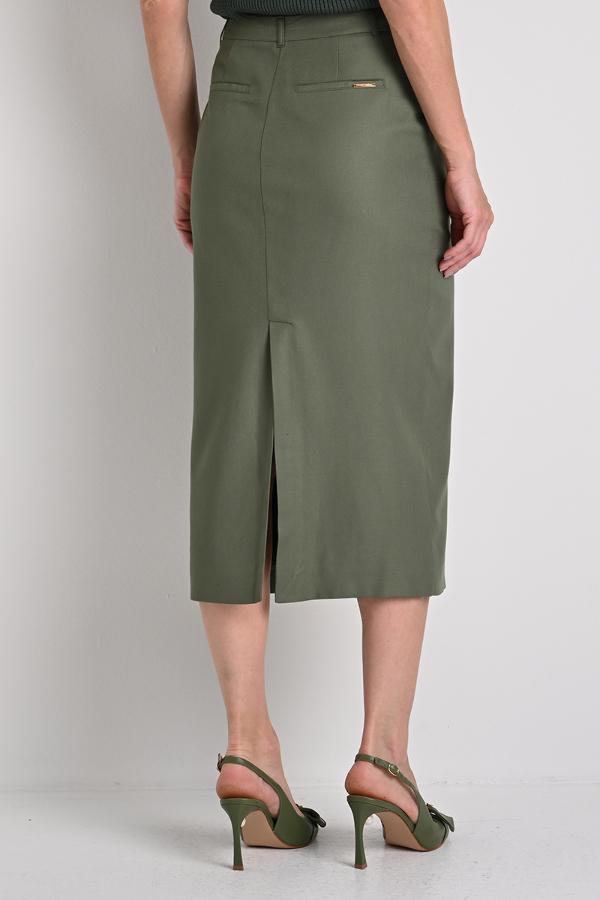 Classic Military Midi Skirt