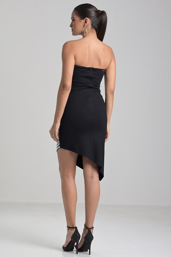 Strapless Dress with Crystals