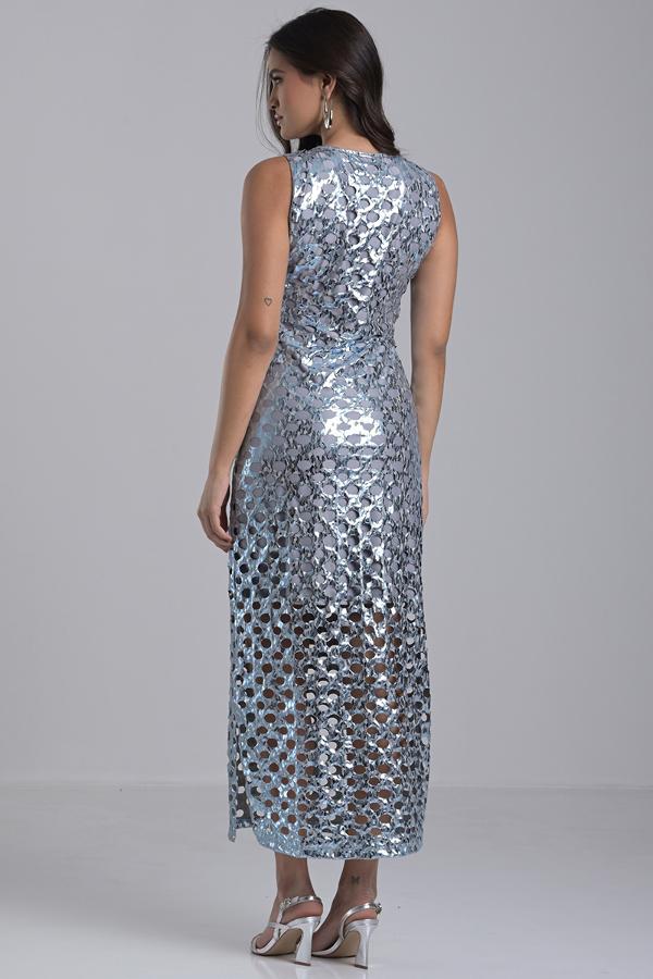 Silver Longuette Dress