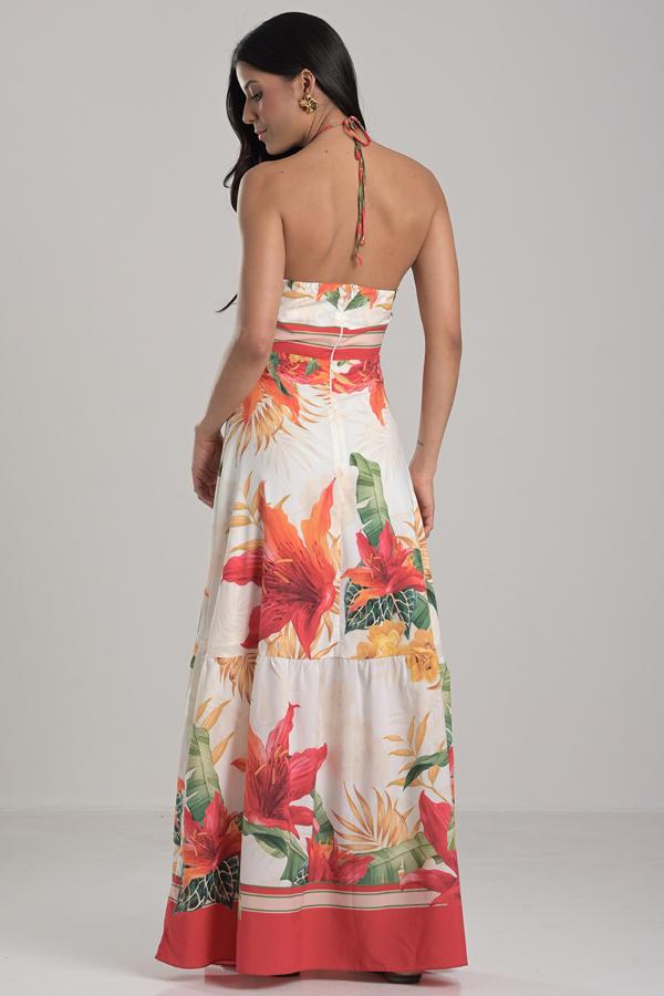 Long Dress with Distinctive Borders
