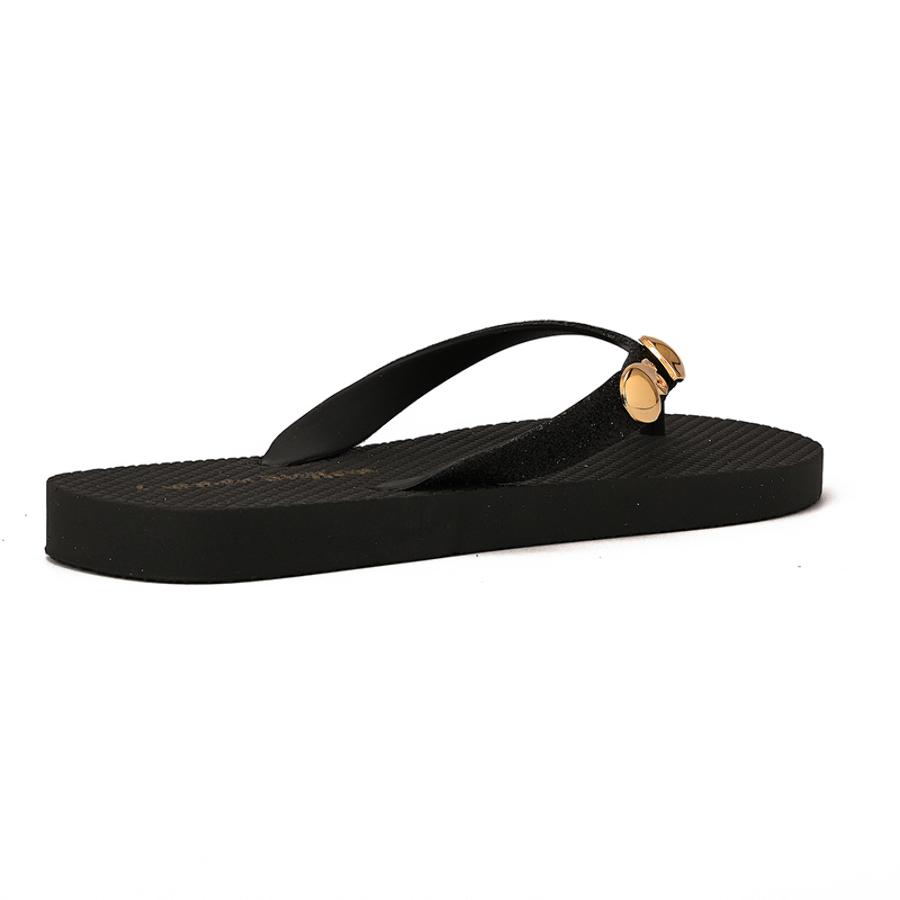 Black CS Shine Flip-Flop