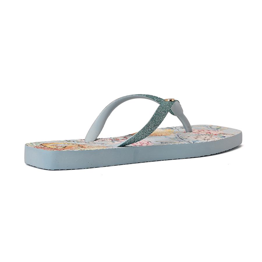 Baby Blue Printed Flip-Flops