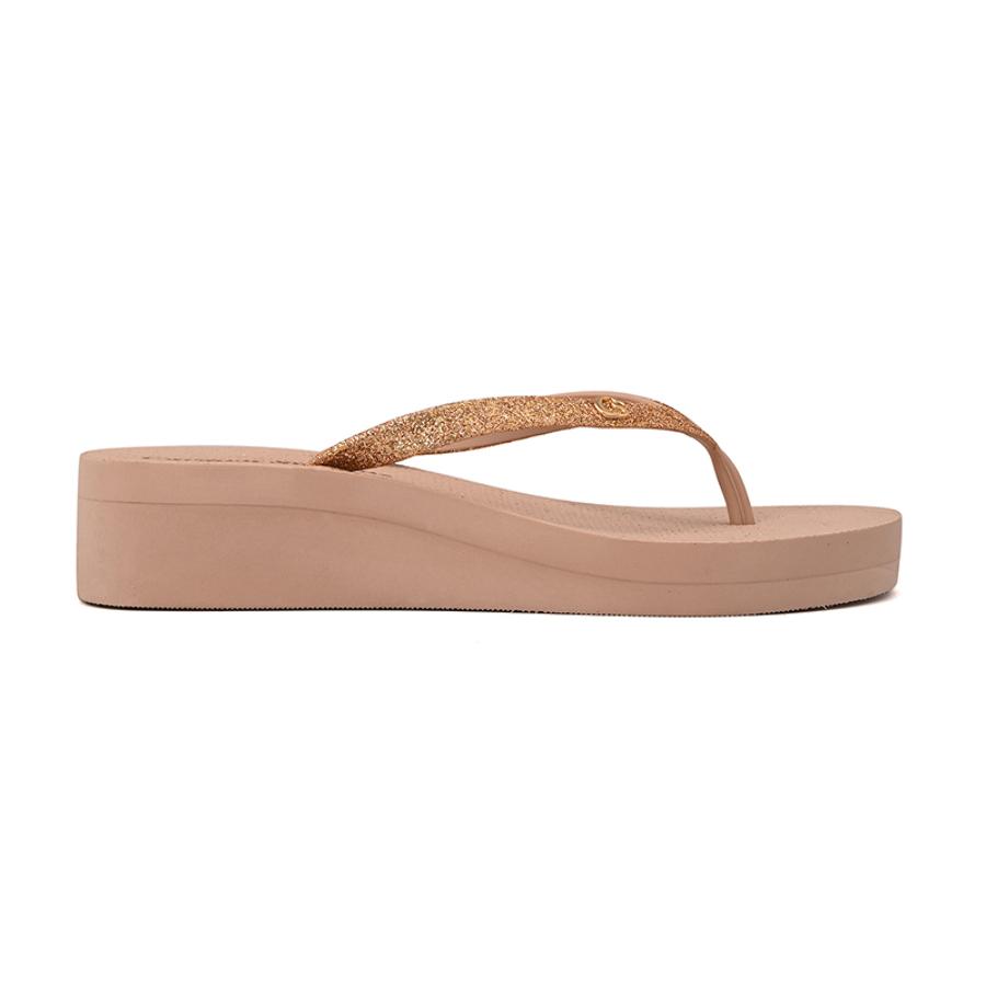 Flip-Flops Anabela Rosé Brilho